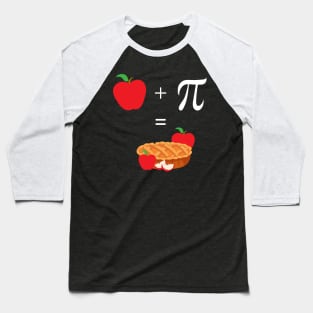 Funny Apple Pie Equation for Pi Day Baseball T-Shirt